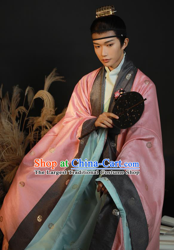 China Ancient Ming Dynasty Taoist Historical Clothing Priest Frock Full Set for Men