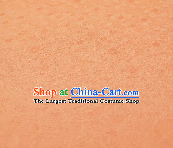 Asian Japan Brocade Classical Iromuji Kimono Orange Silk Fabric Traditional Japanese Damask Tapestry