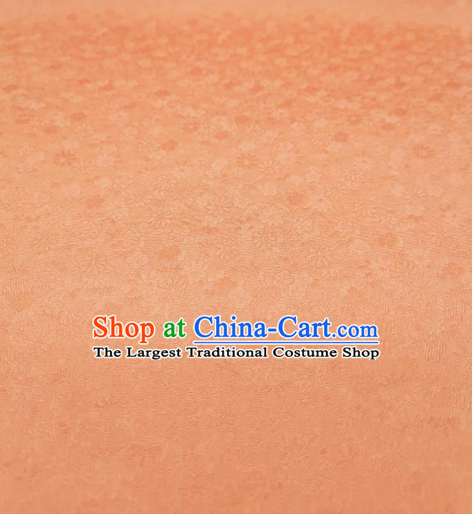 Asian Japan Brocade Classical Iromuji Kimono Orange Silk Fabric Traditional Japanese Damask Tapestry