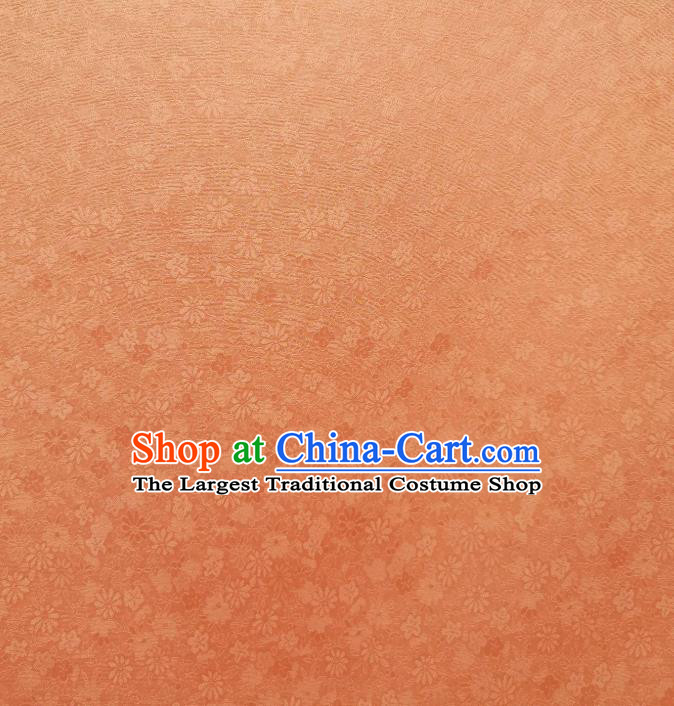 Asian Japan Brocade Classical Iromuji Kimono Orange Silk Fabric Traditional Japanese Damask Tapestry