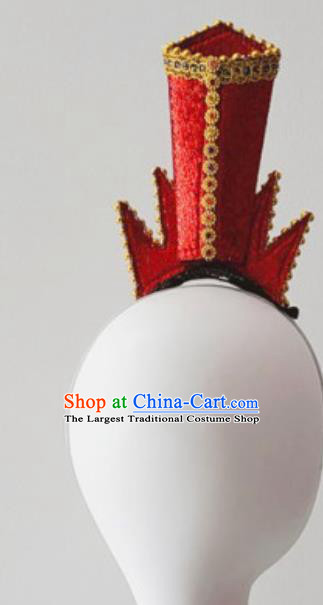 China Folk Dance Headwear Traditional Stage Performance Hair Accessories Handmade Drum Dance Headpiece