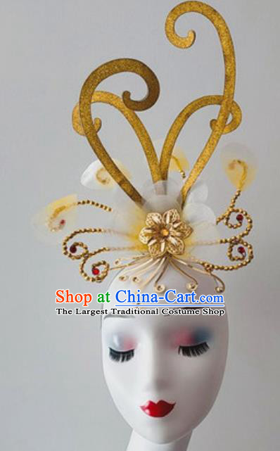 China Traditional Yangko Dance Hair Accessories Folk Dance Hair Clasp Handmade Stage Performance Headwear