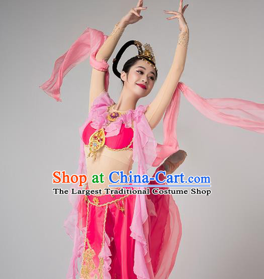 China Classical Dance Stage Performance Pink Dress Chang E Goddess Dance Costume Flying Apsaras Clothing
