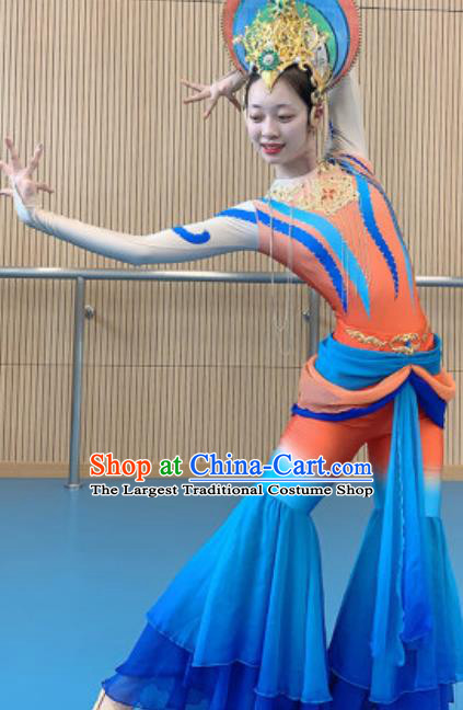 China Dunhuang Flying Apsaras Dance Costume Classical Dance Stage Performance Outfits