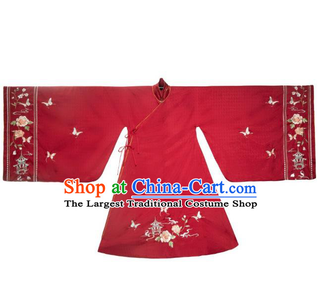 China Traditional Ming Dynasty Wedding Historical Clothing Ancient Patrician Woman Red Hanfu Dresses Complete Set