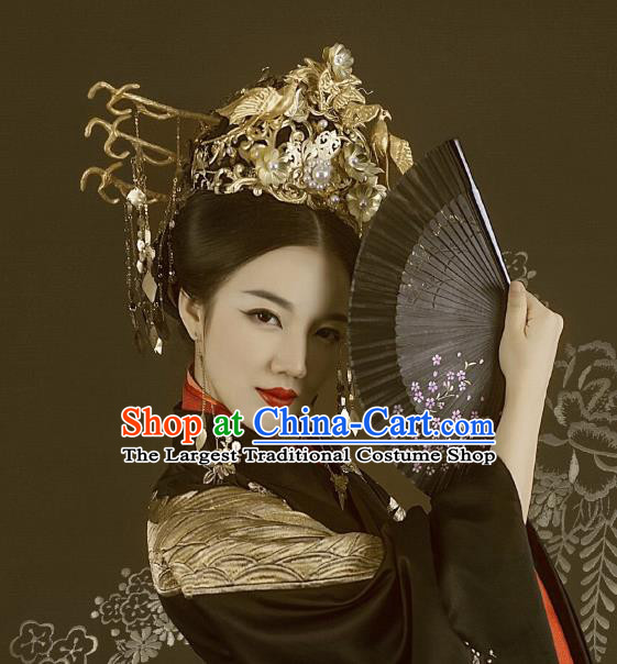 Chinese Ancient Queen Hair Accessories Legend Of Fu Yao Golden Hair Crown Complete Set