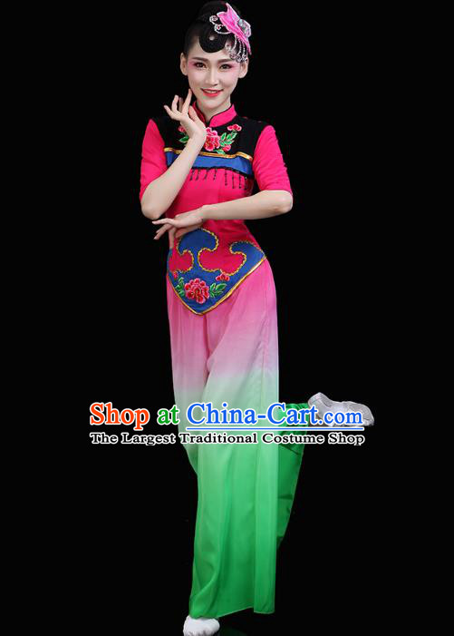 China Yangko Dance Fan Dance Clothing Traditional Folk Dance Stage Performance Outfits