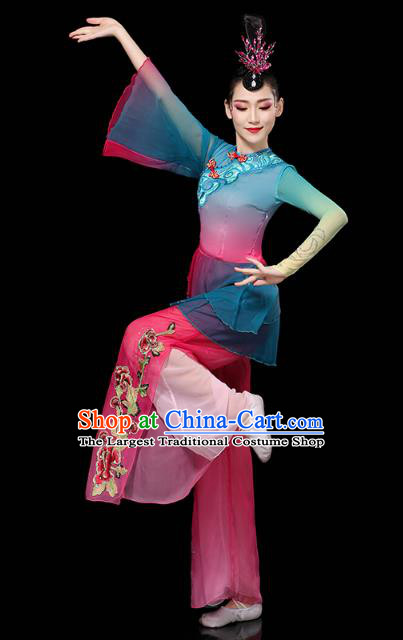 China Yangko Group Dance Clothing Traditional Fan Dance Costume Folk Dance Performance Outfits