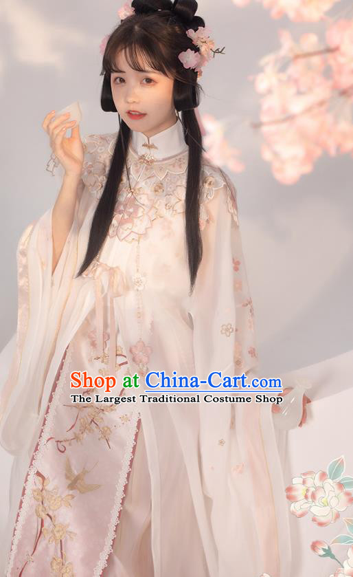 China Ancient Princess Embroidered Hanfu Dress Traditional Ming Dynasty Historical Costumes for Nobility Lady