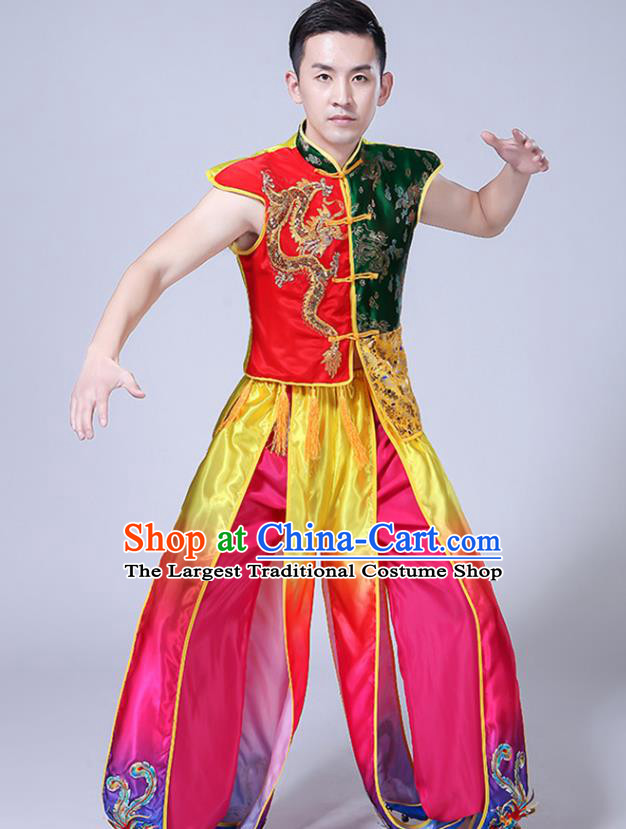 China Folk Dance Clothing Drum Dance Costume Yangko Dance Group Dance Uniforms