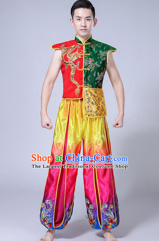 China Folk Dance Clothing Drum Dance Costume Yangko Dance Group Dance Uniforms