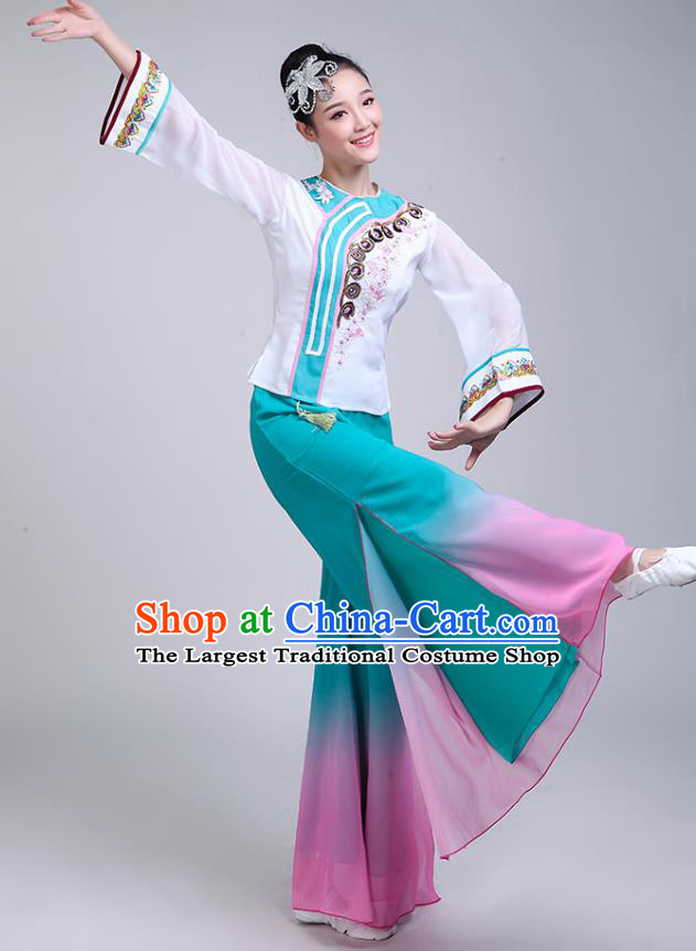 China Yangko Dance Outfits Folk Dance Clothing Fan Dance Group Dance Garment