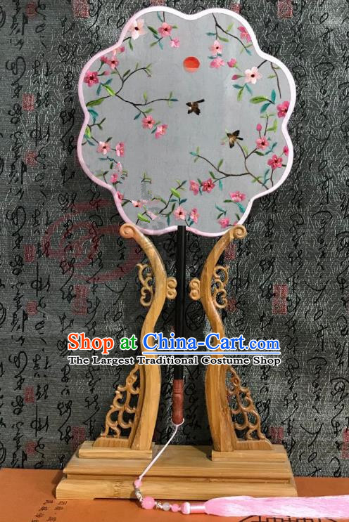 China Classical Palace Fan Handmade Double Side Suzhou Embroidered Fan Traditional Silk Fans Cheongsam Dance Fan