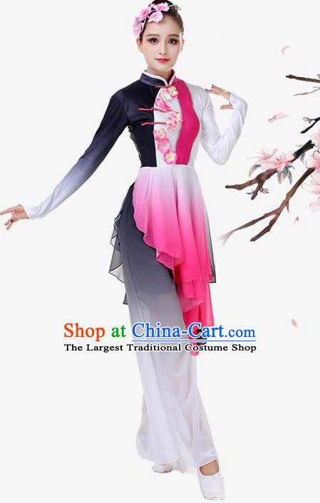 China Jiaozhou Yangko Performance Uniforms Fan Dance Garment Costume Female Group Dance Clothing
