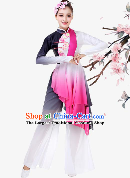 China Jiaozhou Yangko Performance Uniforms Fan Dance Garment Costume Female Group Dance Clothing