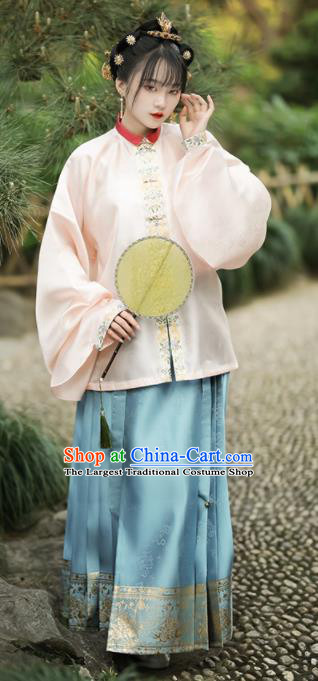 China Ancient Nobility Female Hanfu Dress Clothing Ming Dynasty Patrician Woman Historical Garment Costumes