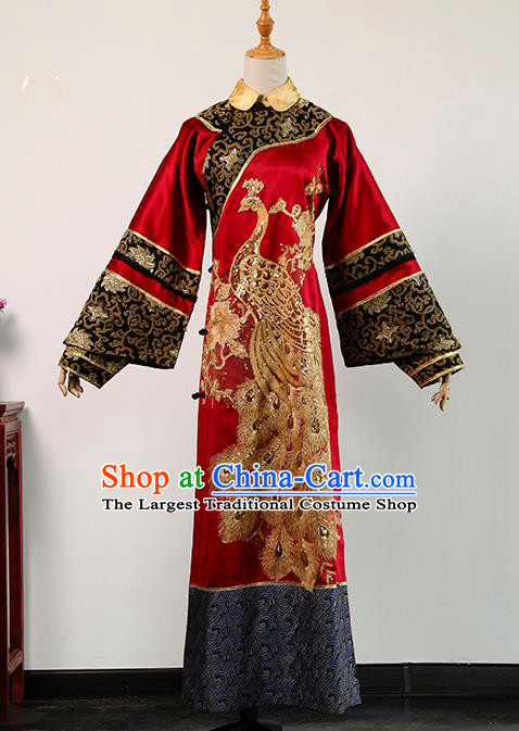China Drama Empresses in the Palace Empress Red Dress Ancient Court Woman Clothing Traditional Qing Dynasty Queen Garment