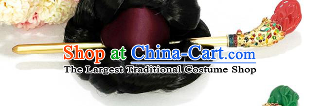 Korean Classical Dance Golden Hair Stick Court Princess Hairpin Traditional Hanbok Hair Accessories