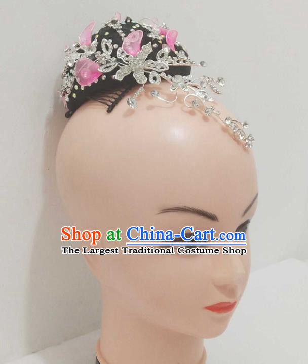 Chinese Classical Dance Wigs Woman Solo Dance Hair Accessories Traditional Stage Performance Hairpieces