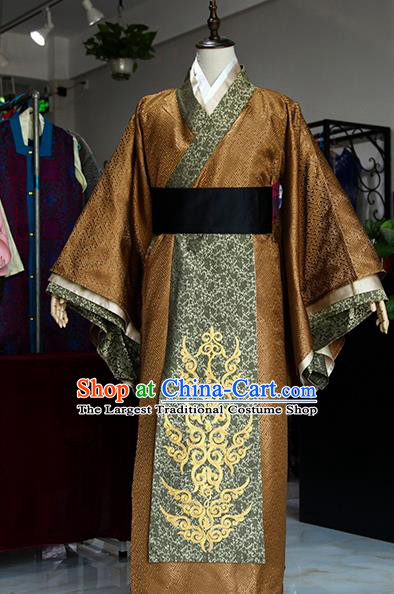 Chinese Drama Romance of The Three Kingdoms Clothing Ancient Lord Garment Costume Han Dynasty Royal Highness Apparels