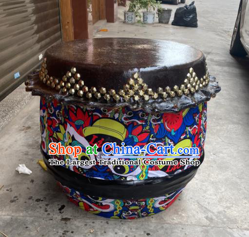Handmade Chinese Folk Dance Stage Property New Year Cowhide Drum Traditional Lion Dance Drum
