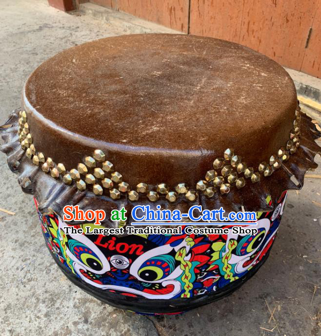 Handmade Chinese Folk Dance Stage Property New Year Cowhide Drum Traditional Lion Dance Drum