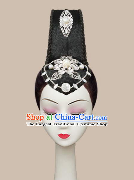 Chinese Female Solo Dance Hairpieces Classical Dance Wigs Chignon Stage Performance Hair Accessories