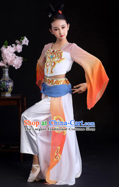 China Children Classical Dance Costumes Girl Stage Performance Dancewear Court Dance Clothing Palace Fan Dance Outfits