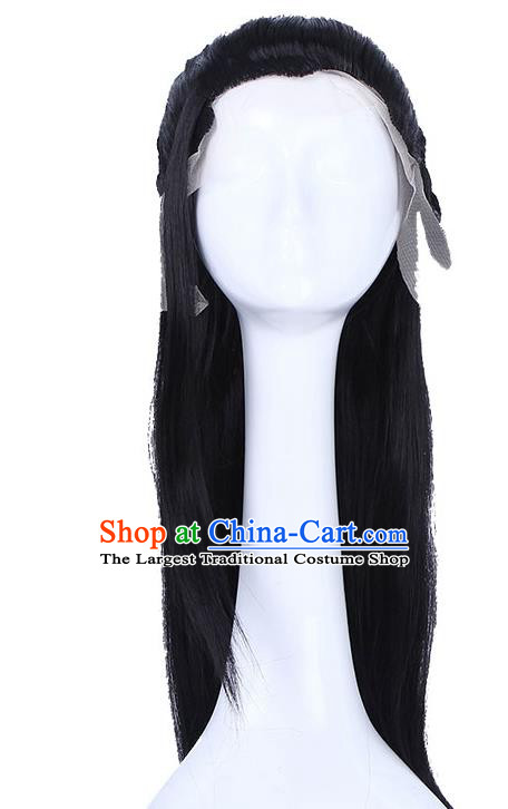 Chinese Traditional Drama Princess Weiyoung Cosplay Knight Headdress Ancient Young Swordsman Hairpieces Handmade Jin Dynasty Prince Wigs