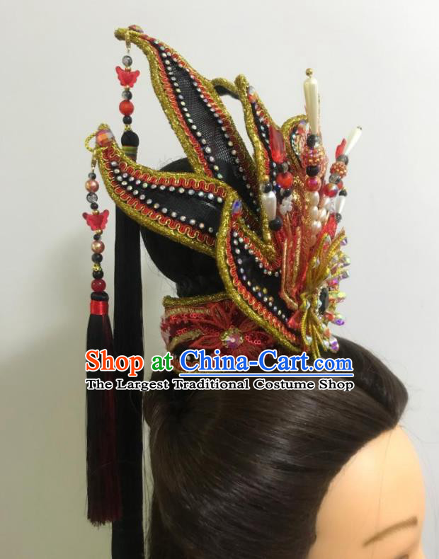 China Beijing Opera Xiaosheng Hair Crown Fujian Gezi Opera Prince Headwear Traditional Peking Opera Niche Headpiece