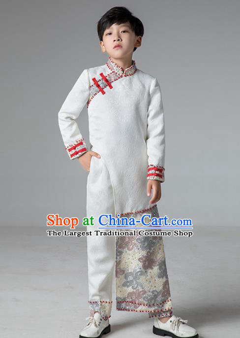 Chinese Children Catwalks Uniforms Traditional Stage Performance Tuxedo Costume National Boys Clothing