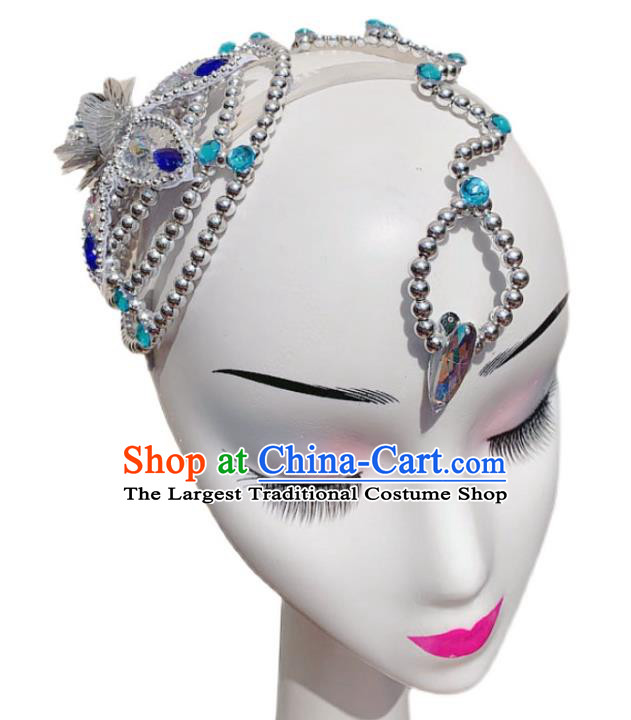 China Mongol Nationality Dance Hair Accessories Woman Stage Performance Hair Stick Mongolian Ethnic Dance Headpiece