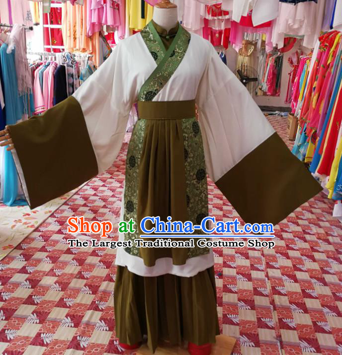 China Traditional Peking Opera Laodan Clothing Ancient Elderly Woman Garment Costumes Huangmei Opera Old Dame Dress Outfits