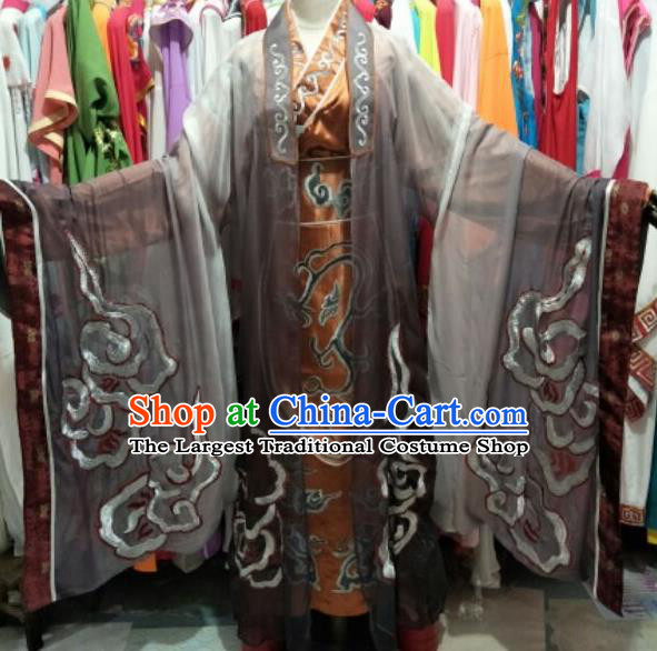 China Huangmei Opera Prime Minister Garments Beijing Opera Laosheng Robe Uniforms Traditional Opera Grand Councilor Clothing