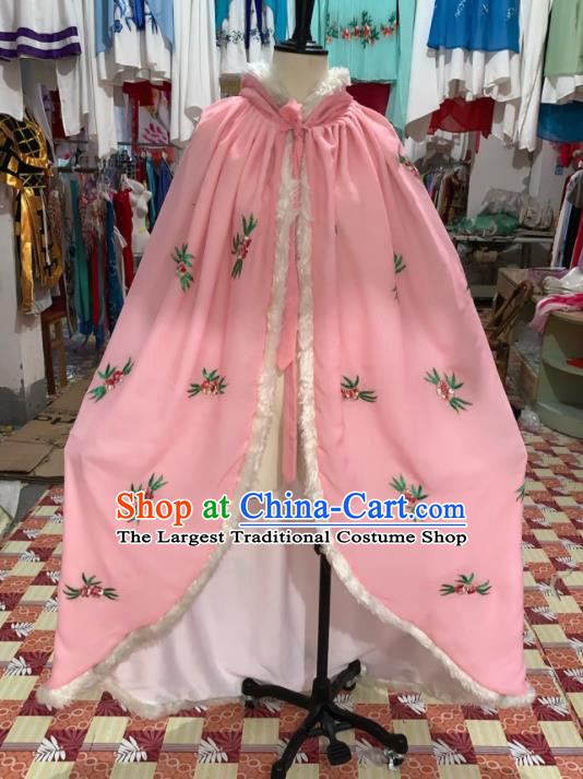 China Traditional Peking Opera Actress Clothing Ancient Palace Princess Garment Costume Shaoxing Opera Noble Lady Pink Mantle