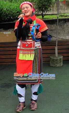Chinese Gaoshan Nationality Folk Dance Clothing Woman Dance Garments Taiwan Minority Festival Dress Ethnic Stage Performance Outfits
