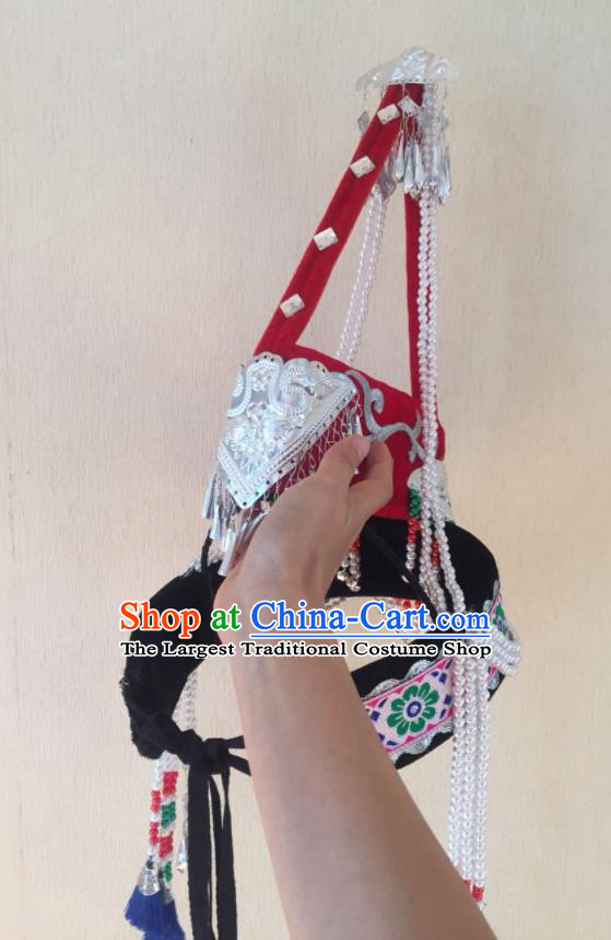 China Ethnic Performance Headdress She Nationality Folk Dance Tassel Hat Guangdong Minority Bride Headwear