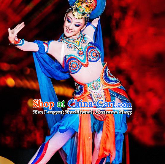 China Classical Dance Clothing Woman Group Dance Garment Costume Flying Apsaras Dance Performance Dress