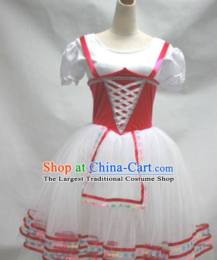 Professional Girl Dancewear Ballet Dance Garment Costume Tu Tu Dance White Veil Dress Children Modern Dance Clothing