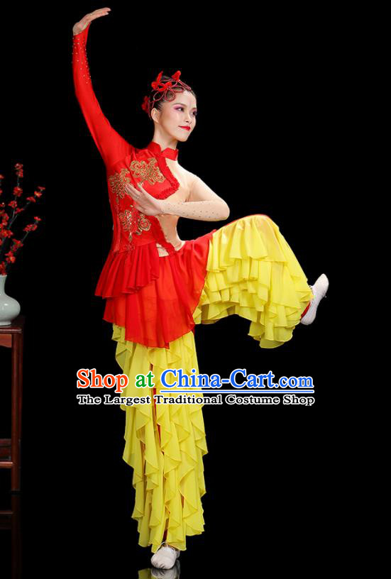 Chinese Folk Dance Clothing Traditional Dragon Dance Outfits New Year Drum Dance Costumes Yangko Performance Apparels