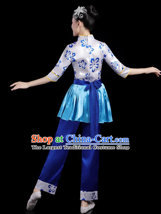 Chinese Yangko Performance Apparels Square Folk Dance Clothing Traditional Fan Dance Outfits Country Woman Dance Costumes