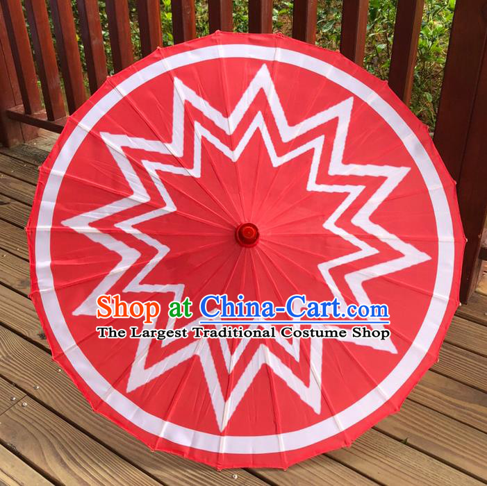 Chinese Traditional Dance Umbrella Handmade Red Silk Umbrellas Folk Dance Umbrella Classical Dance Umbrella