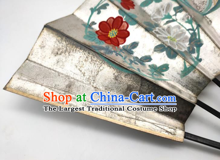 Japanese Traditional Geisha Dance Folding Fan Stage Performance Accordion Handmade Printing Plum Orchids Bamboo Chrysanthemum Fan