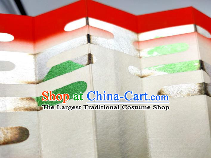 Japanese Traditional Geisha Dance Folding Fan Stage Performance Accordion Handmade Printing Silk Fan