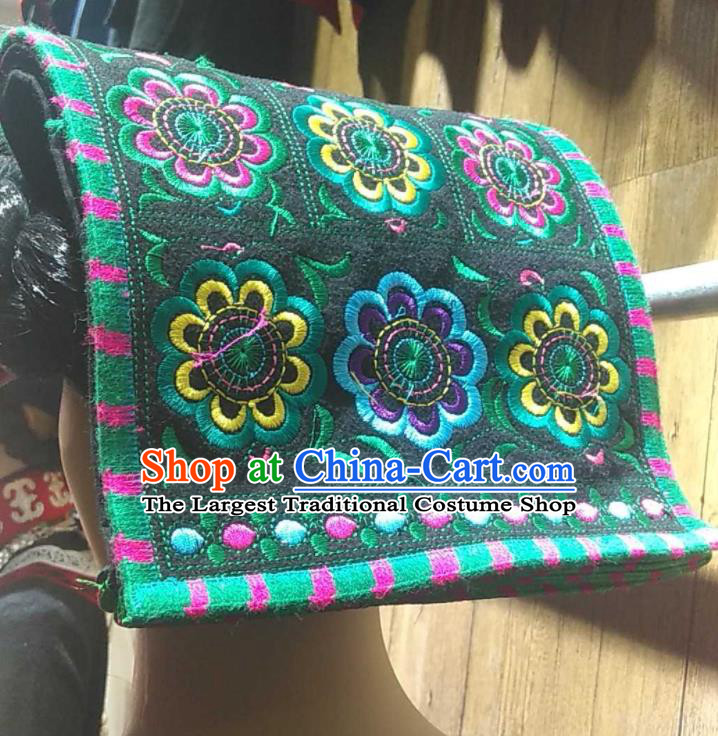 China Handmade Tile Hat Yi Minority Woman Folk Dance Headdress Liangshan Ethnic Group Festival Braid Hairpieces