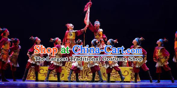 China Opera Dance Costumes Folk Dance Outfits Children Dance Fashions General Dance Uniforms