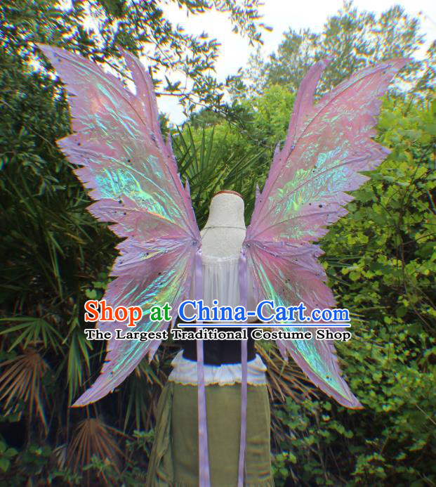 Custom Cosplay Catwalks Accessories Miami Stage Show Back Decorations Halloween Fancy Props Christmas Day Pink Butterfly Deluxe Wings
