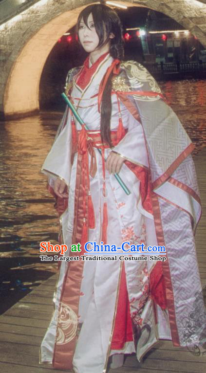 China Traditional Chivalrous Kawaler Garment Costumes Cosplay Swordsman Apparels Ancient Royal Prince Clothing