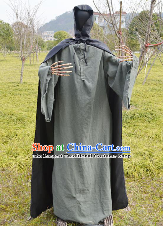 Custom Halloween Performance Garment Costumes Cosplay Ghost Clothing Fancy Ball Death Outfits Mummy Grey Robe