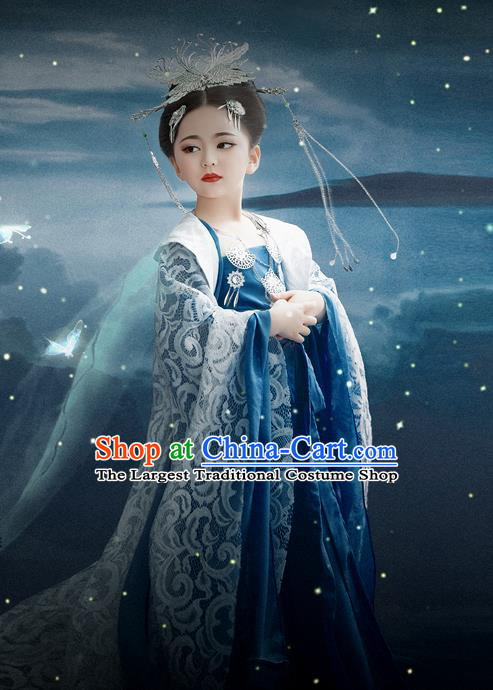 Chinese Tang Dynasty Empress Dress Ancient Palace Garment Costumes Traditional Children Clothing